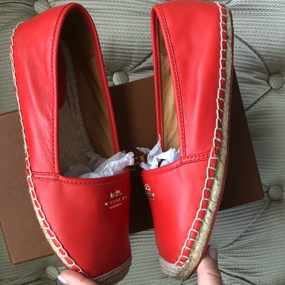 SOLD Coach Rhodelle loafer watermelon 7.5 NWB - Picture 6 of 12